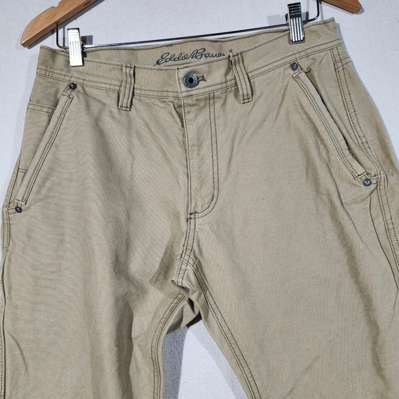 Eddie Bauer Other - Eddie Bauer‎ Men Khaki Canvas Utility Work Pant 32x32 Tan Straight Leg Cotton
